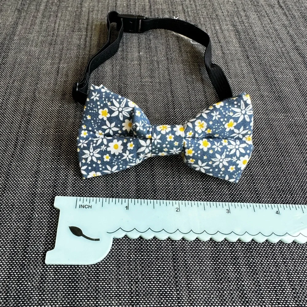 Floral Blue Bow Tie for Kids